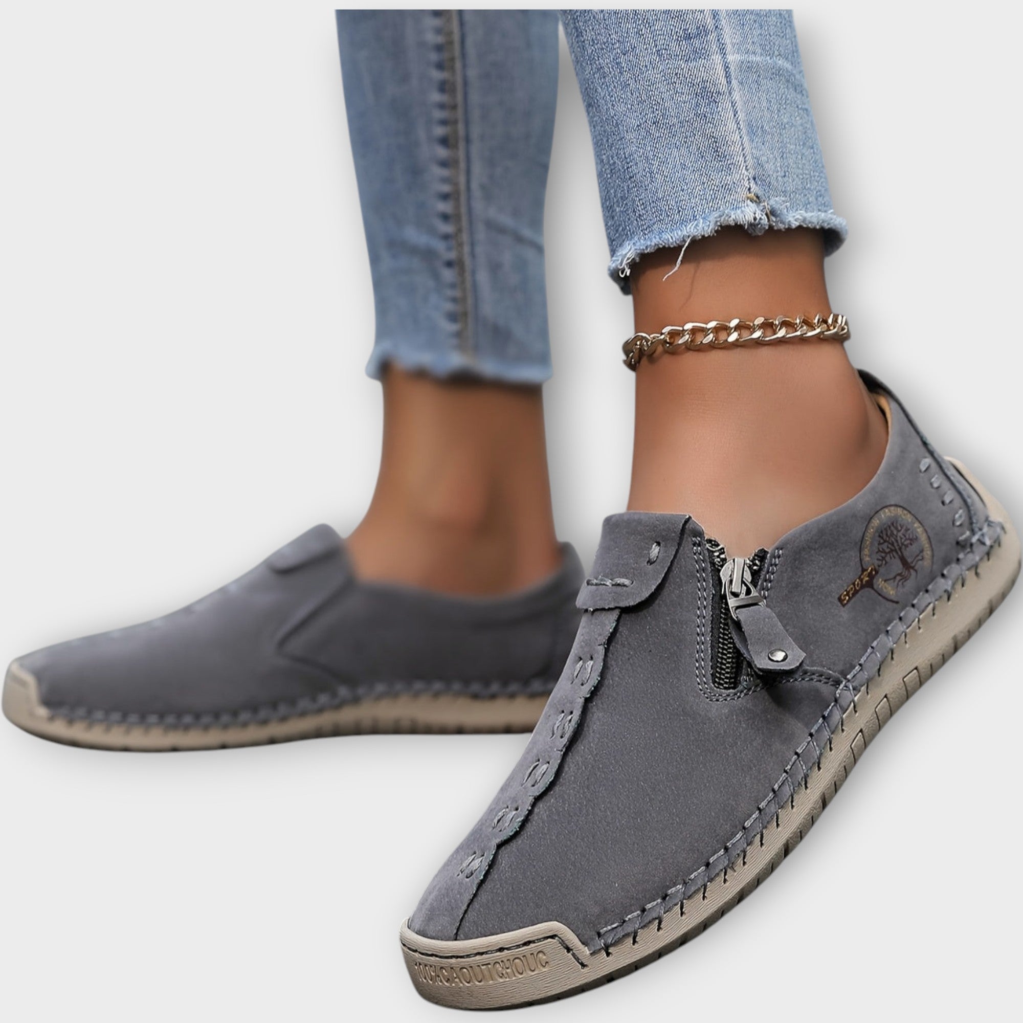 Mocasines de Cuero Suave sin Cordones