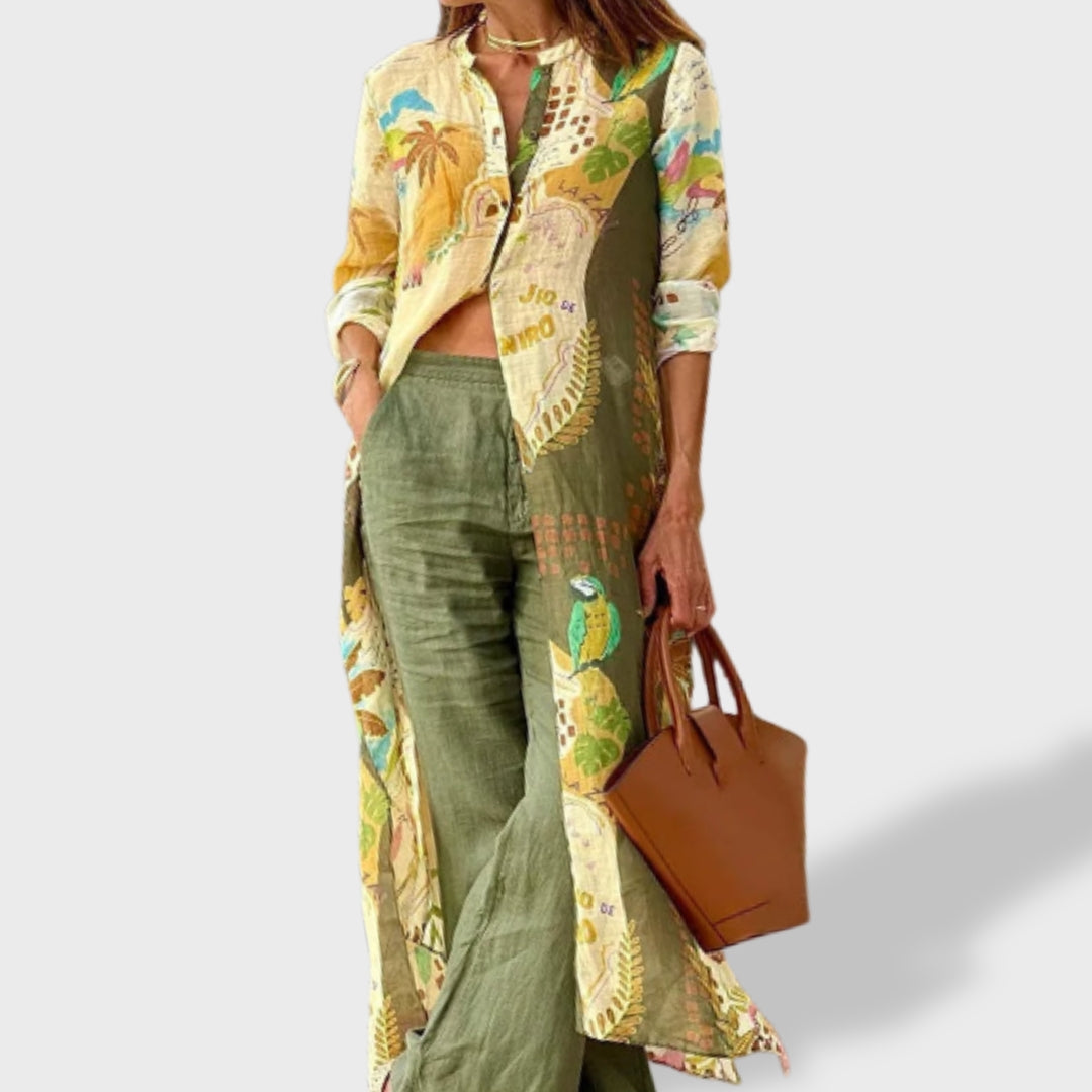 Ines™ - Conjunto de lino liviano para el verano