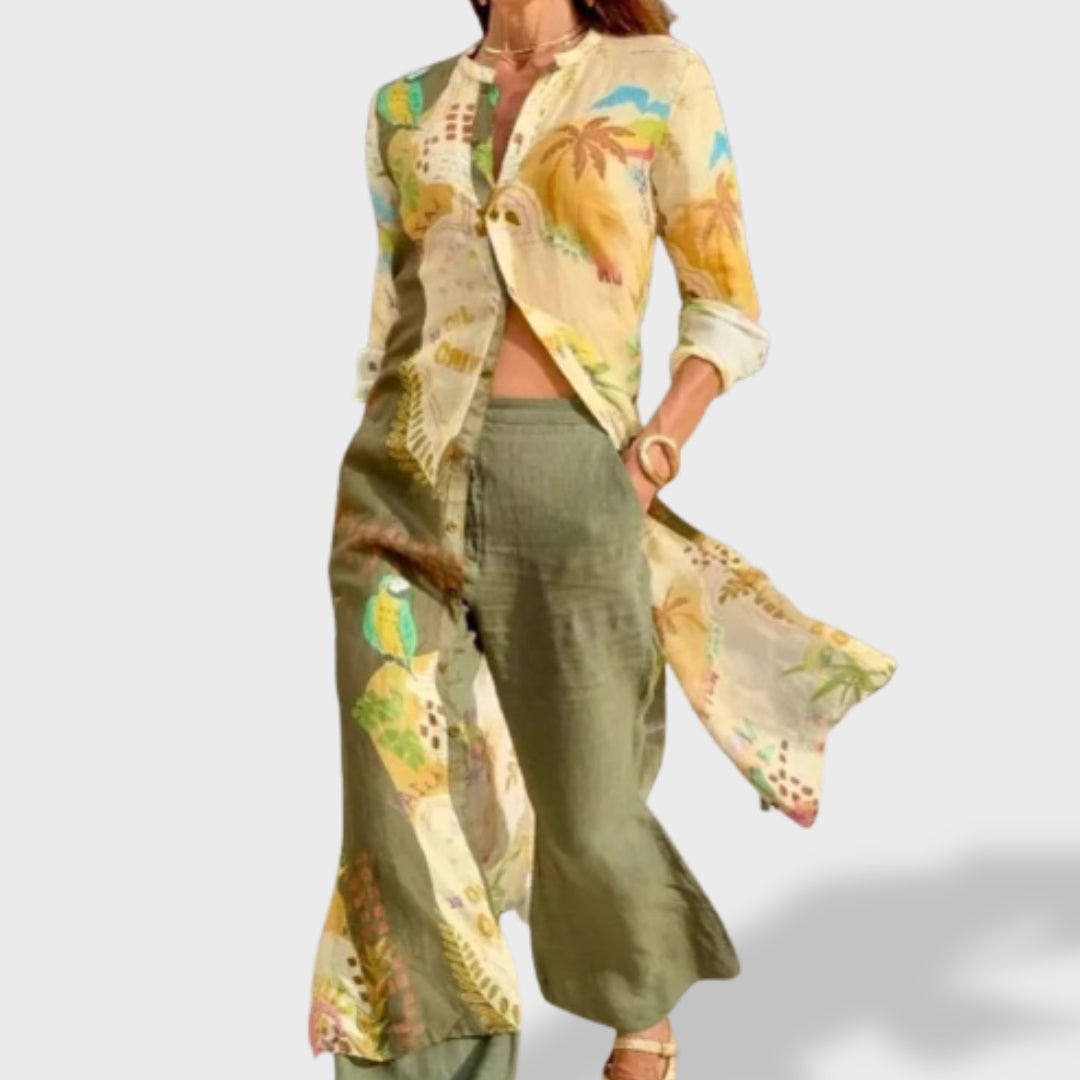 Ines™ - Conjunto de lino liviano para el verano