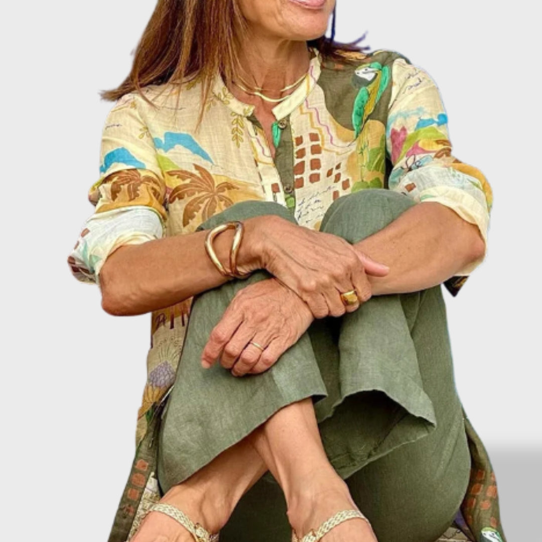 Ines™ - Conjunto de lino liviano para el verano