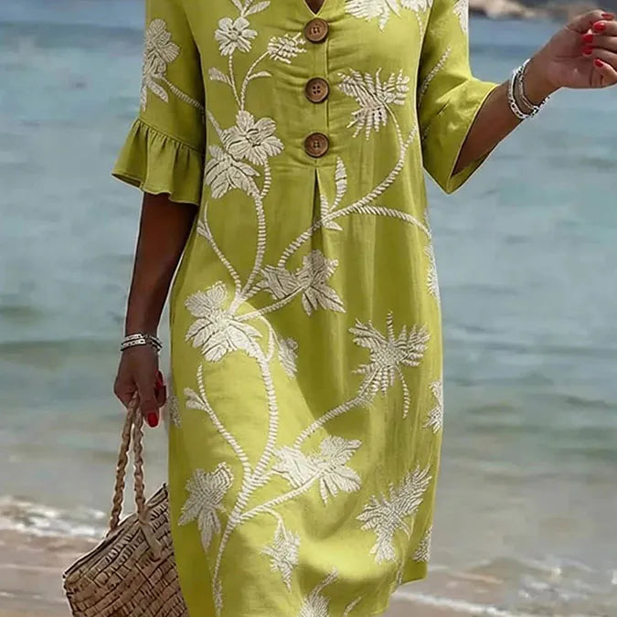 Vestido casual de mujer con estampado floral