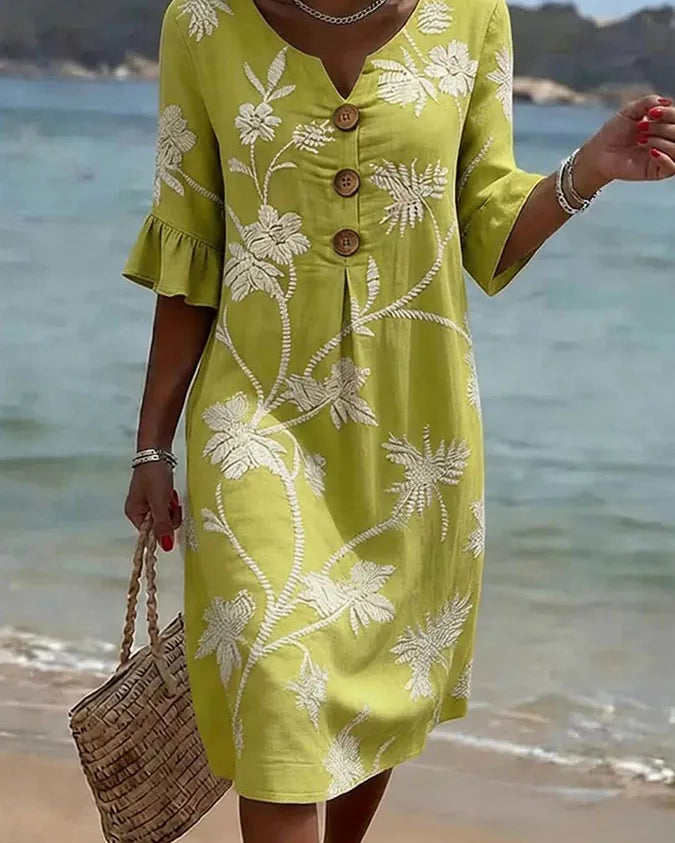 Vestido casual de mujer con estampado floral