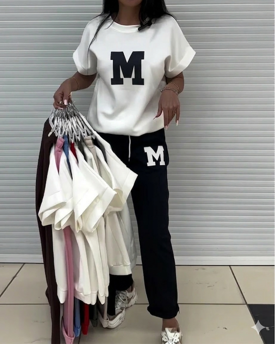 Conjunto de Ropa Casual Impresa para Mujeres