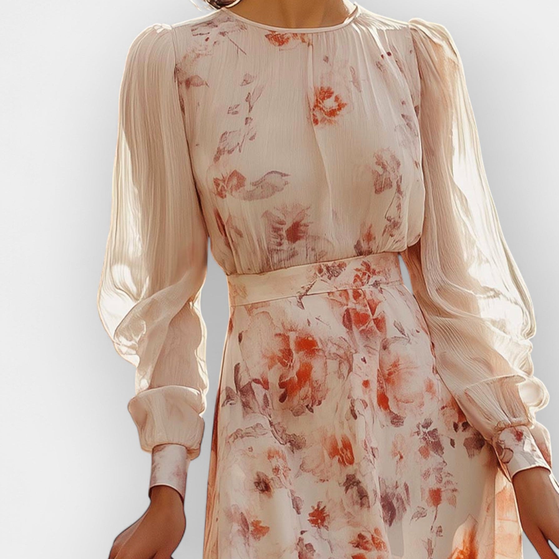 Vestido Romántico con Pliegues