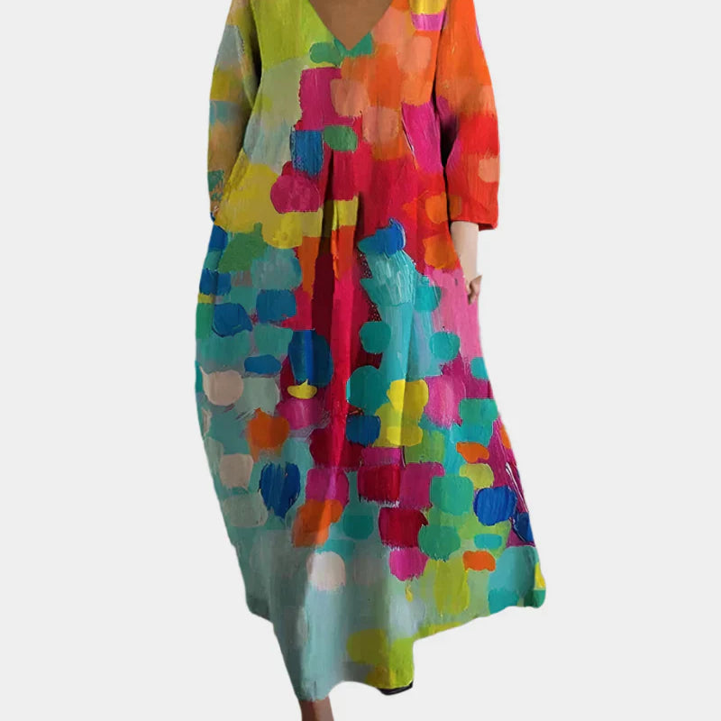 Vestido Colorido con Diseño para Mujeres
