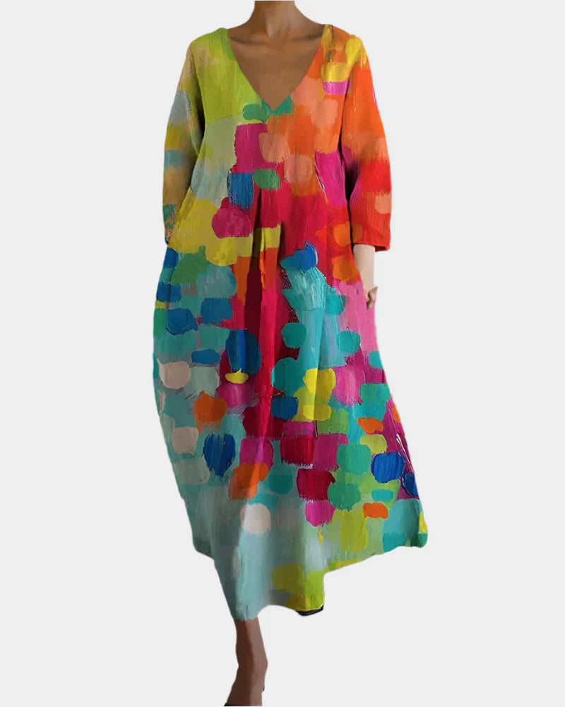 Vestido Colorido con Diseño para Mujeres