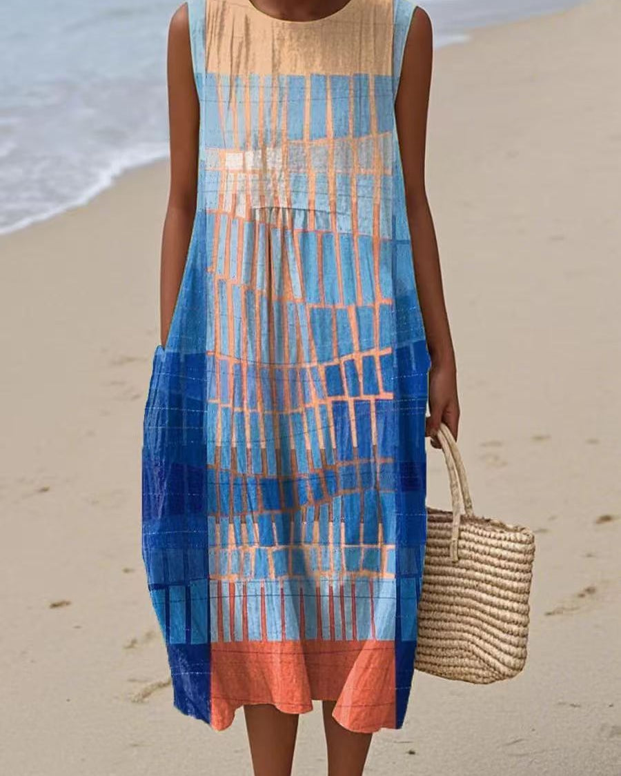 Mila | Vestido Midi Aquarelle