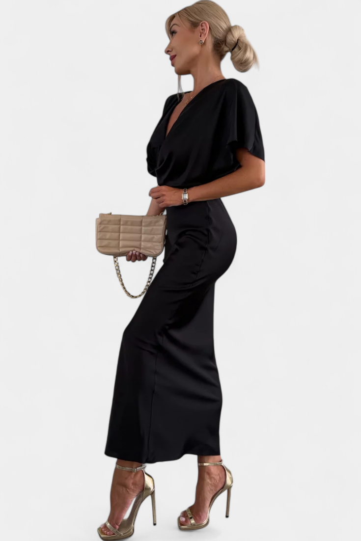Emryn Vestido Suave con Nudo Cruzado