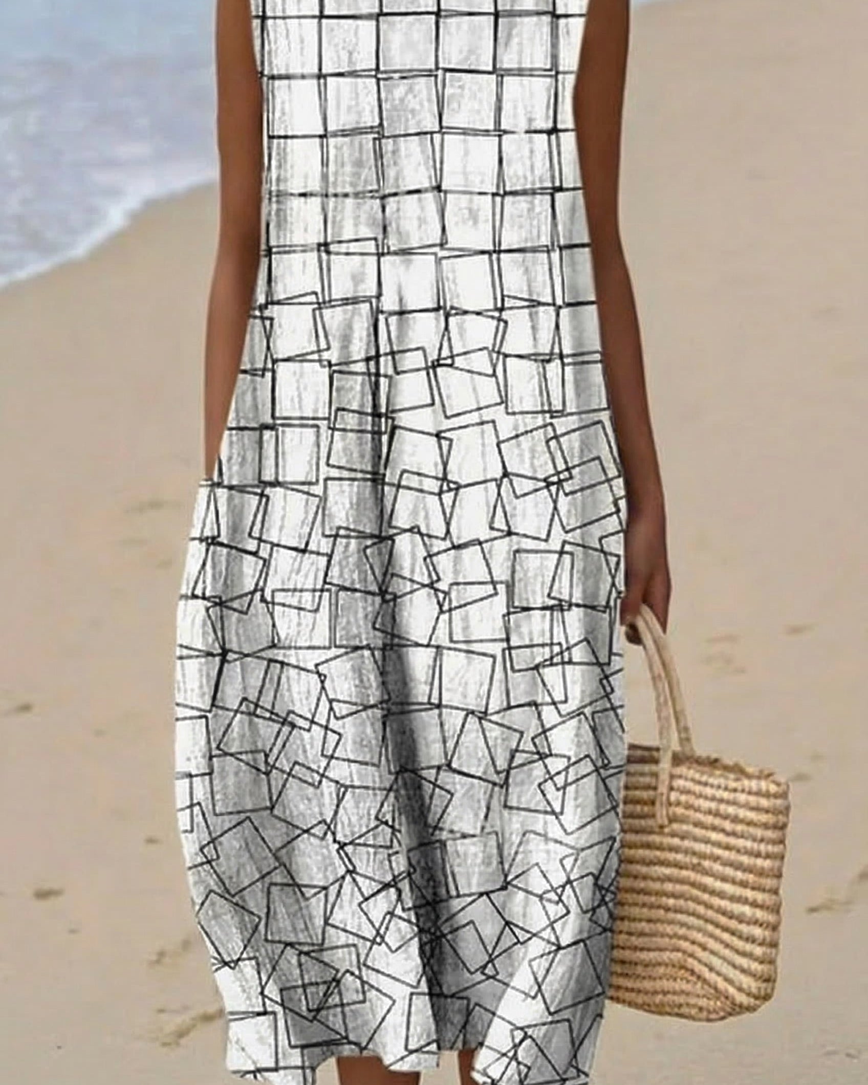 Pixel | Vestido Midi Motivos Cuadrados