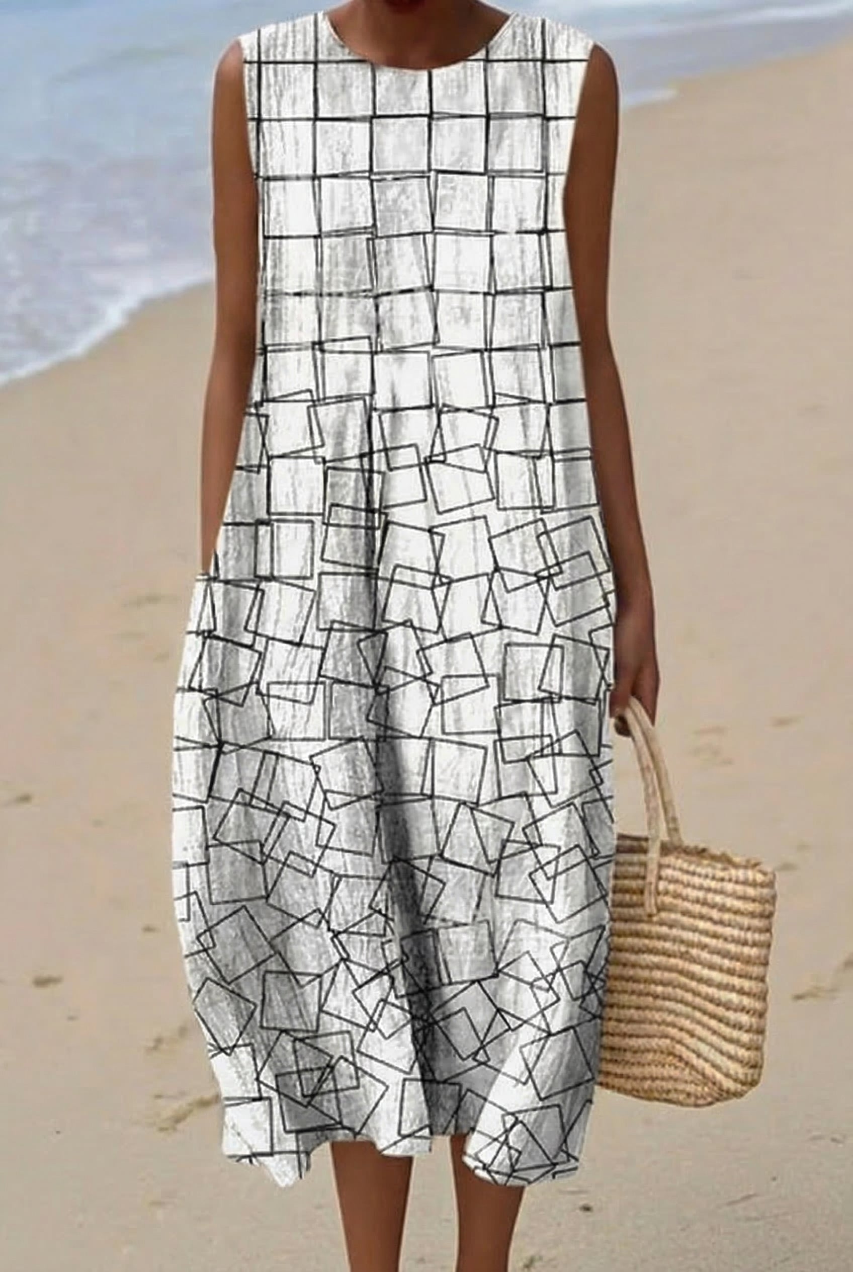 Pixel | Vestido Midi Motivos Cuadrados