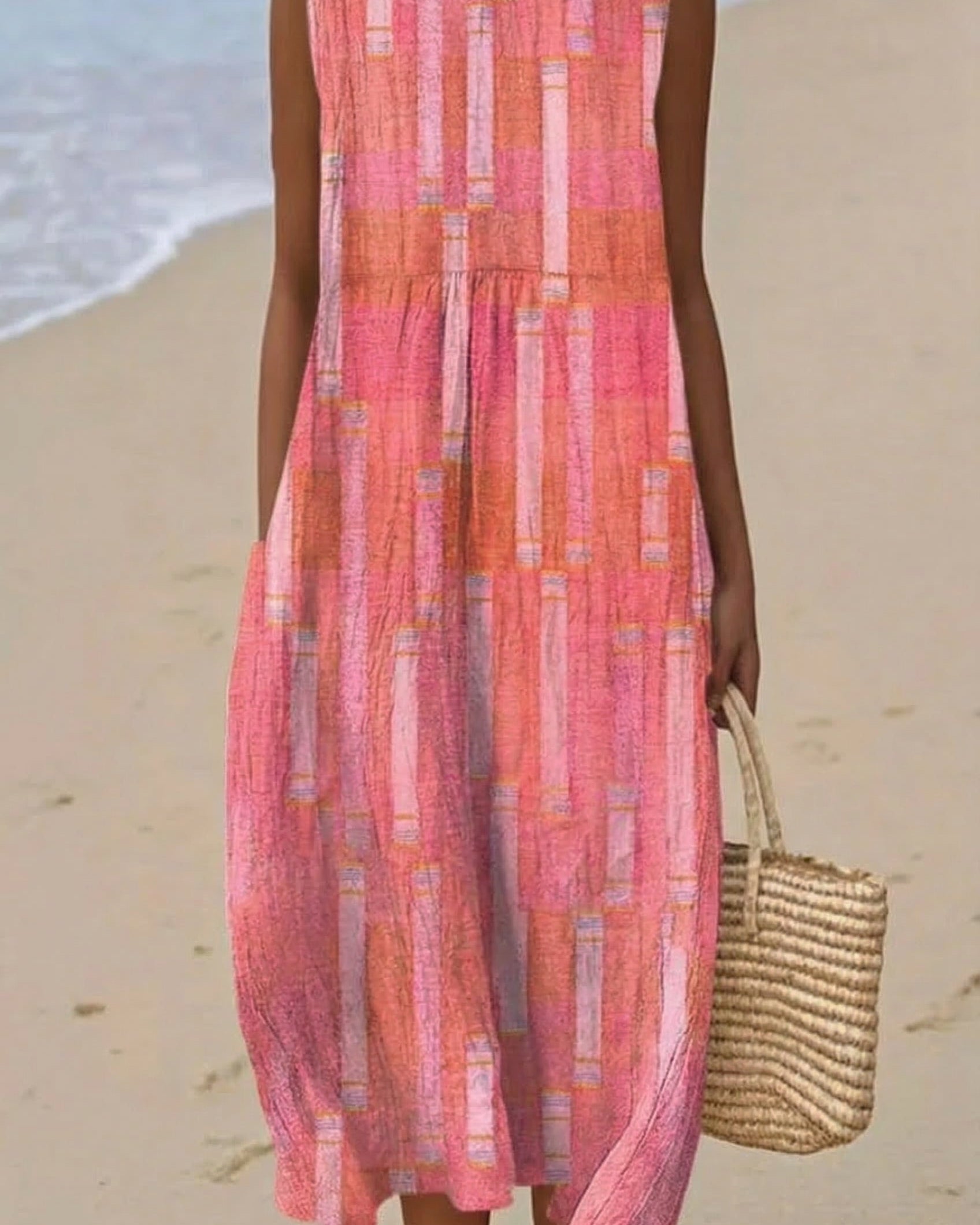 Flamingo | Vestido Midi Tartan Rosa