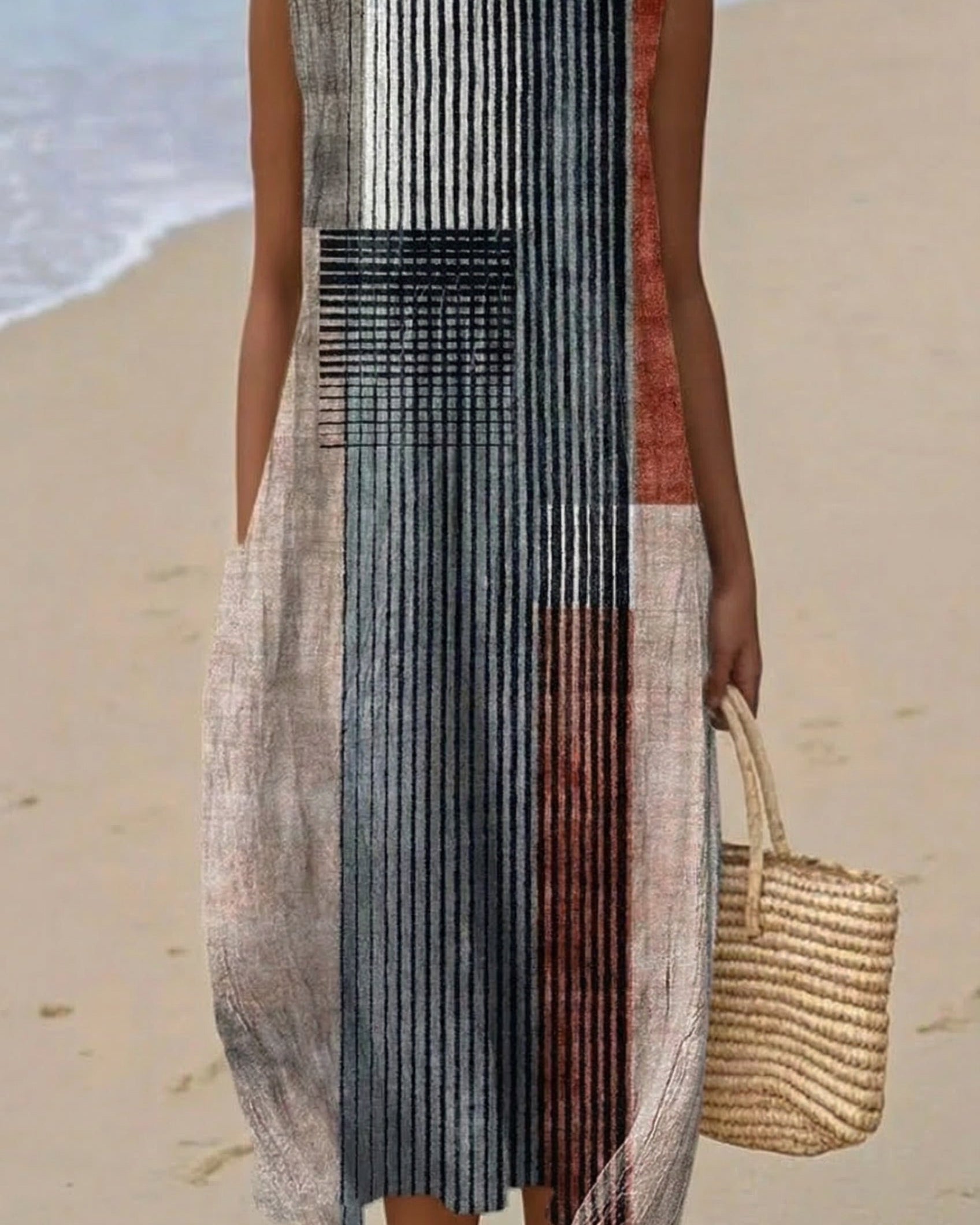 Brume | Vestido Midi Patchwork Sobre