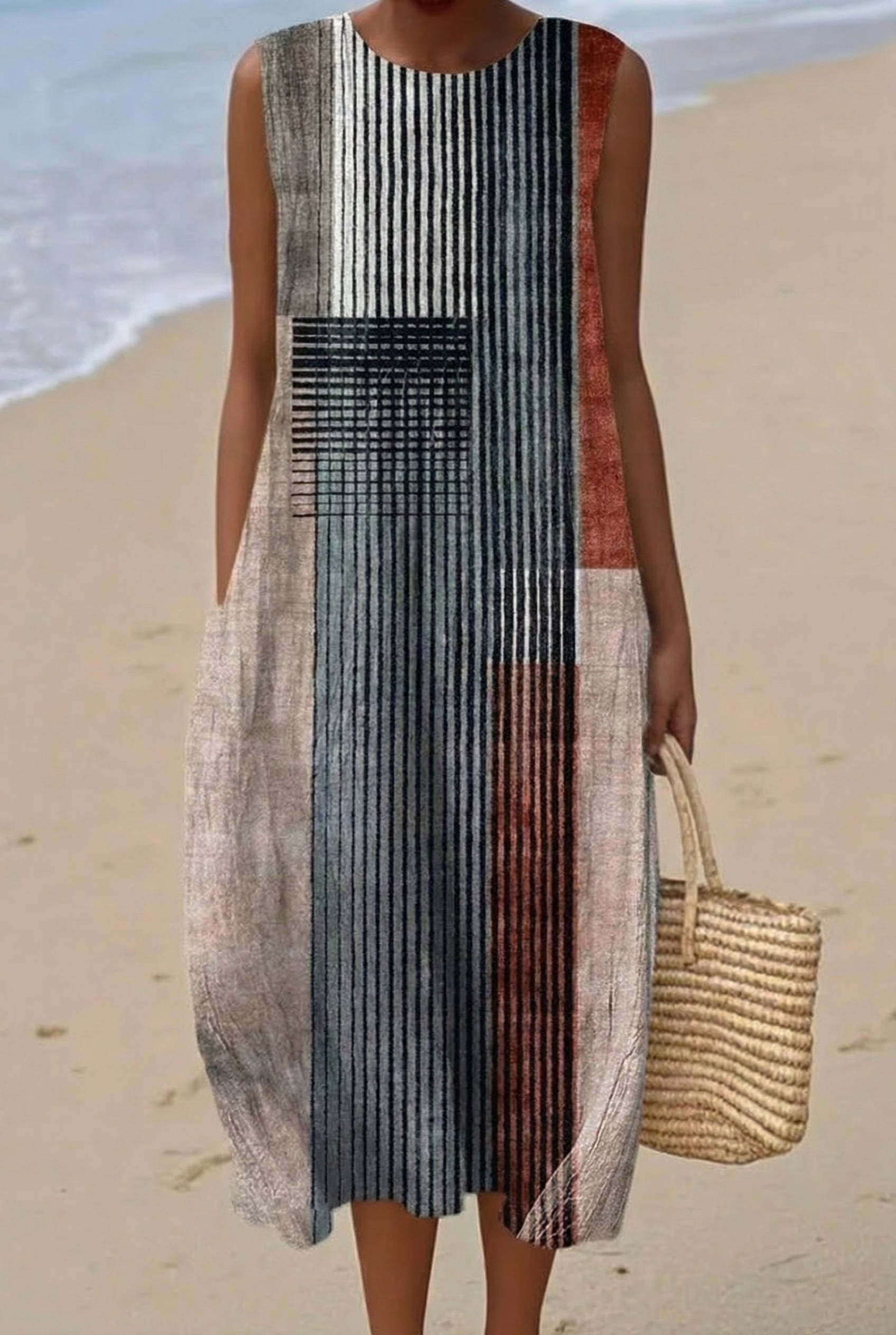 Brume | Vestido Midi Patchwork Sobre