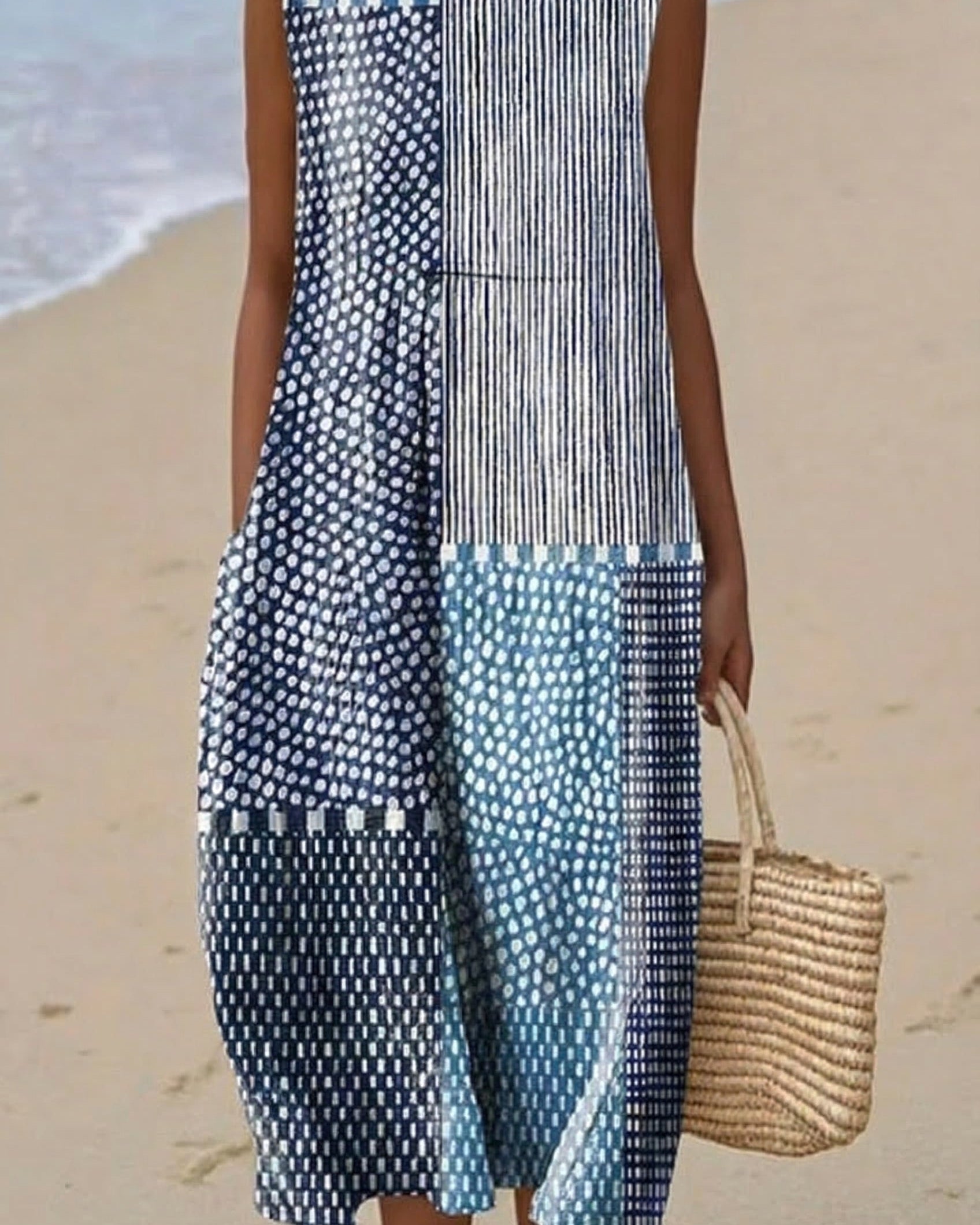 Chloé | Vestido Midi Mar Indigo