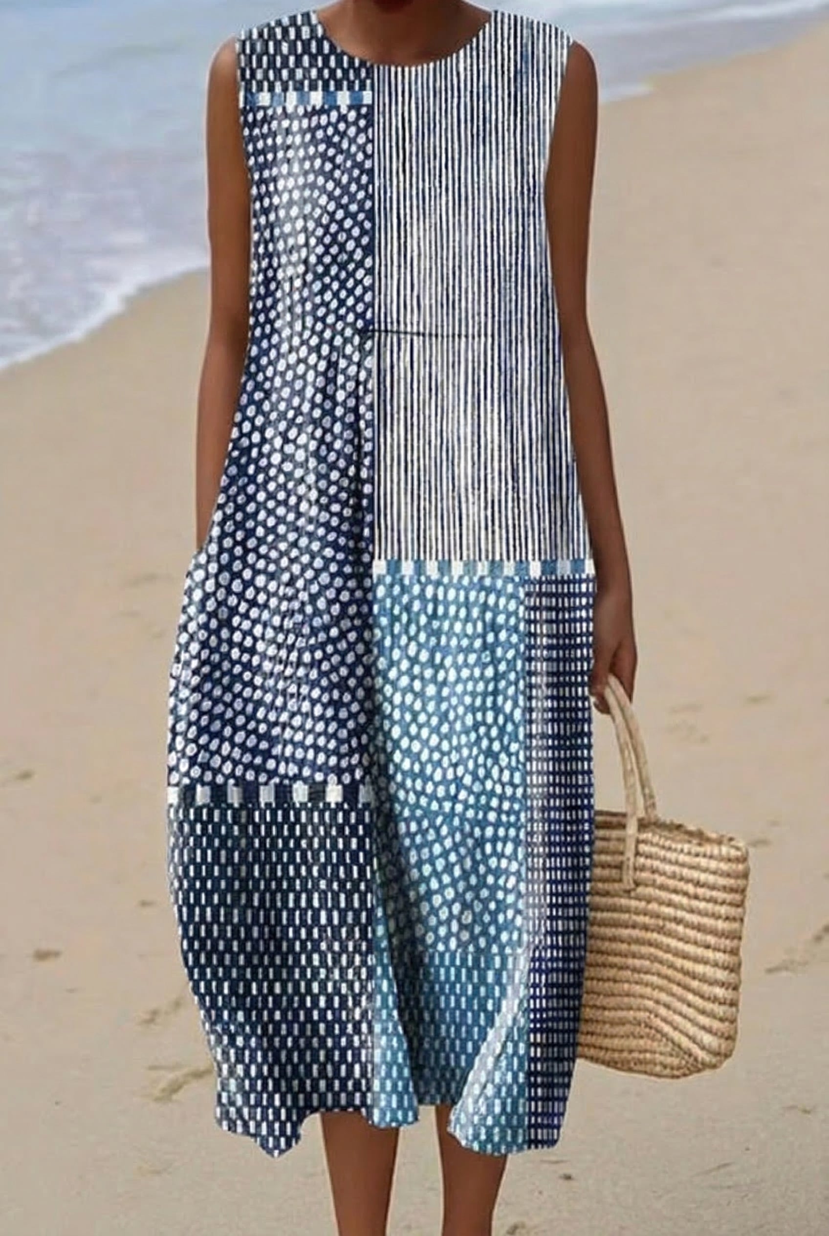 Chloé | Vestido Midi Mar Indigo