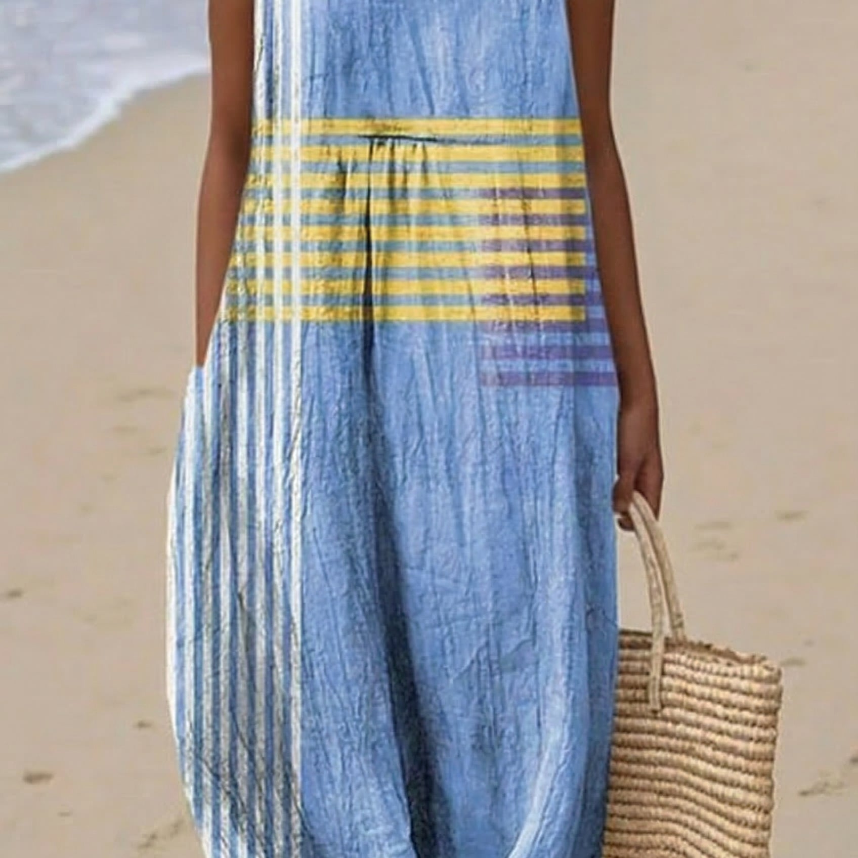 Solène | Vestido Midi Rayas Costeras