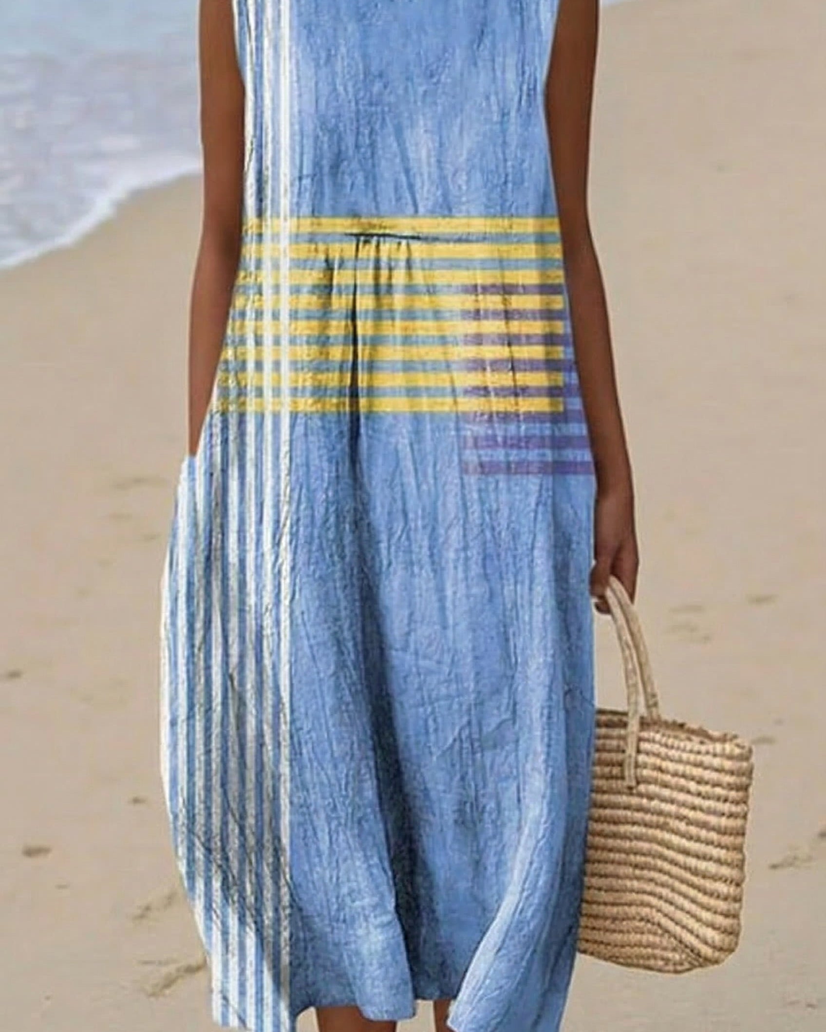 Solène | Vestido Midi Rayas Costeras