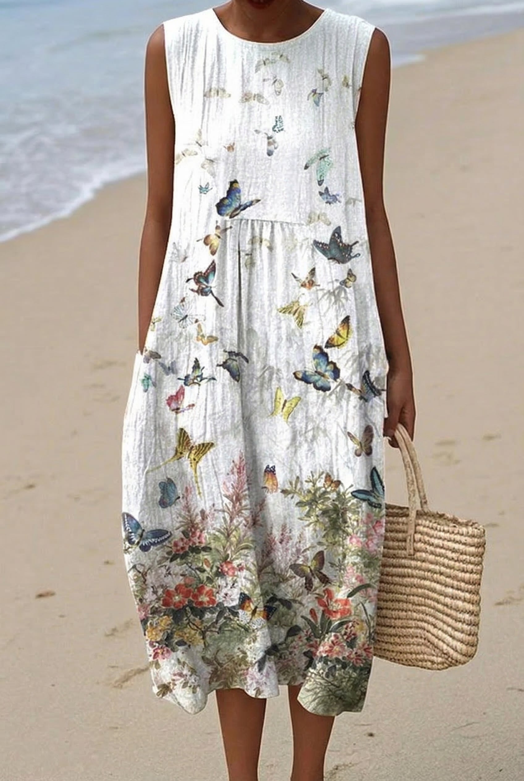 Delphine | Vestido Midi Vuelo de Mariposas