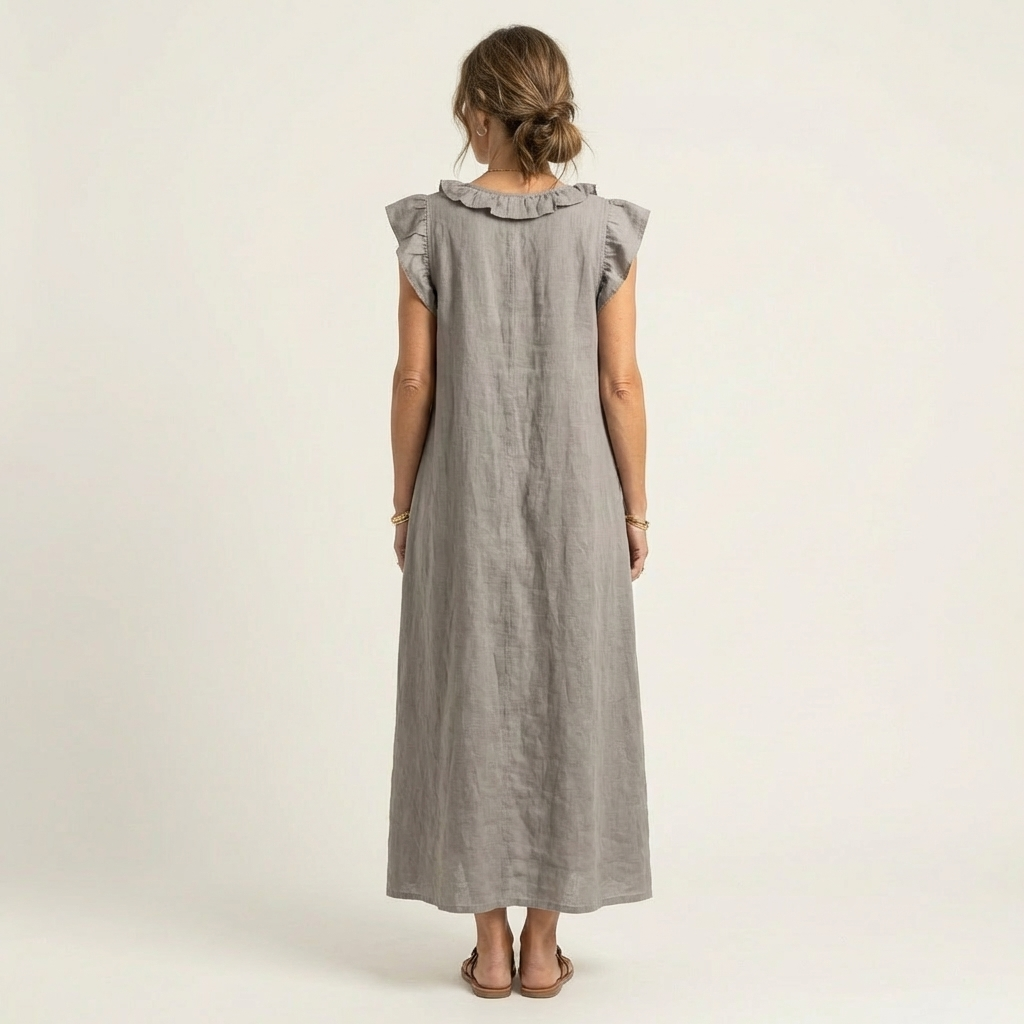 Vestido Maxi Josette - Elegancia Fluida con Volantes