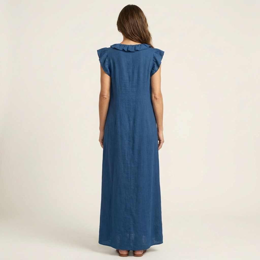 Vestido Maxi Josette - Elegancia Fluida con Volantes