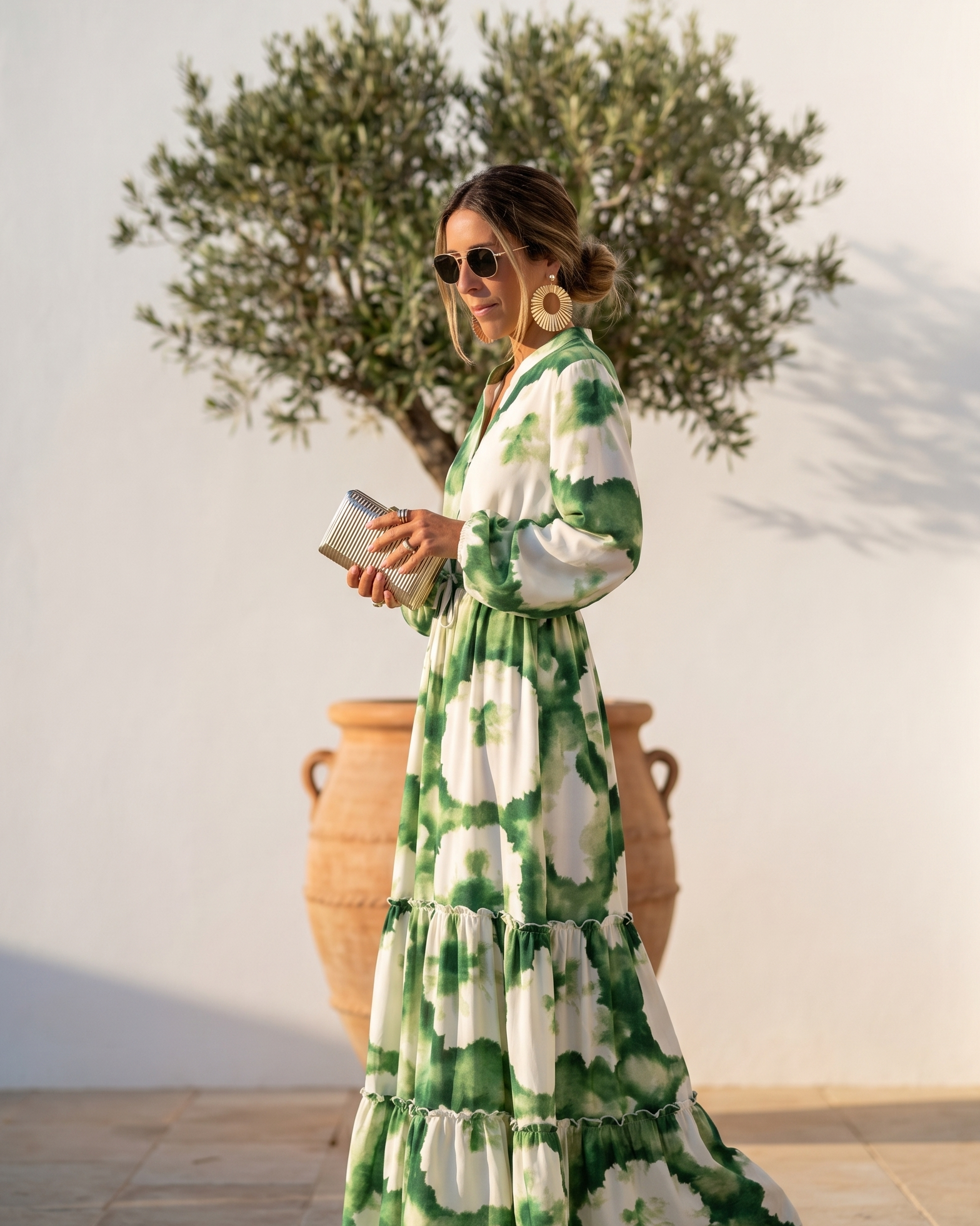 Vestido Maxi con Cintura Ajustable de Mina