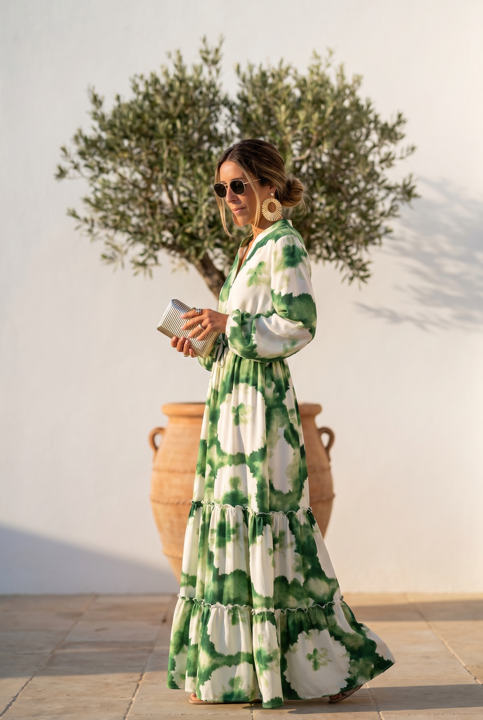 Vestido Maxi con Cintura Ajustable de Mina