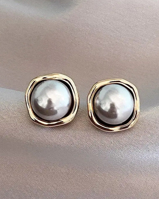 Pendientes de Perlas Negras Elegantes con Gracia Atemporal