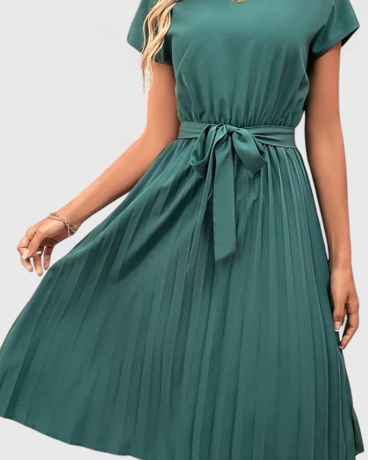 Luxie Vestido Midi Elegante de Tejido Ligero y Corte Fluido