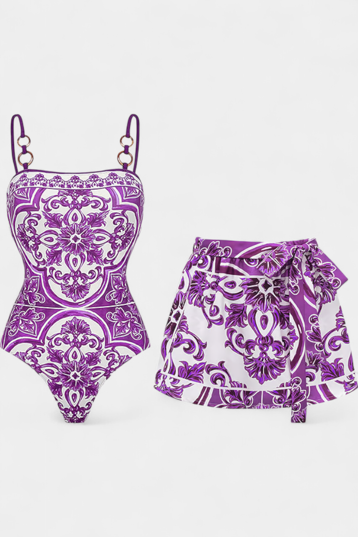 Ahriana | Conjunto de Traje de Baño de Una Pieza Floral