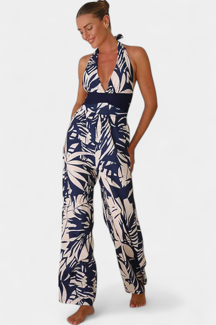 Ahria | Conjunto de Bañador Estampado con Escote en V