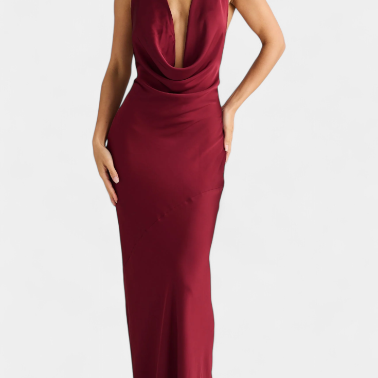 Zayana Vestido Elegante con Drapeado