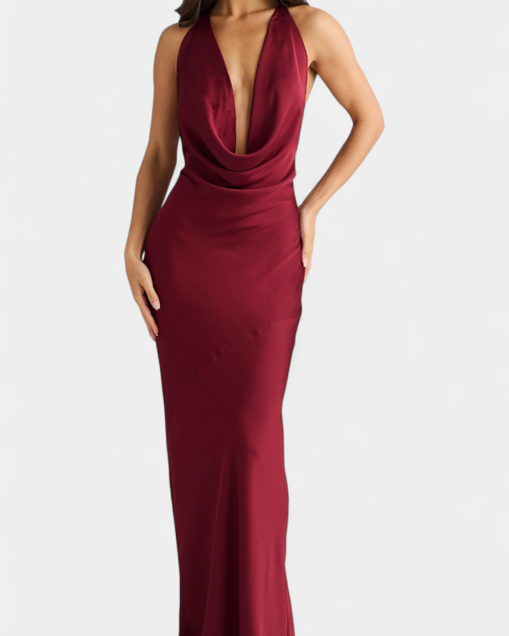 Zayana Vestido Elegante con Drapeado