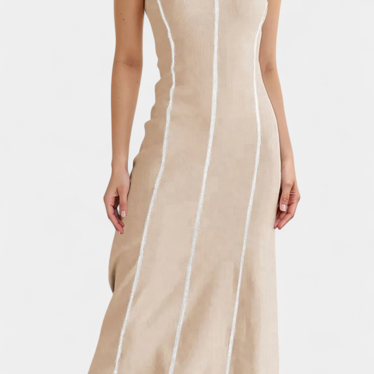 Santona Vestido Maxi Bicolor Sin Mangas