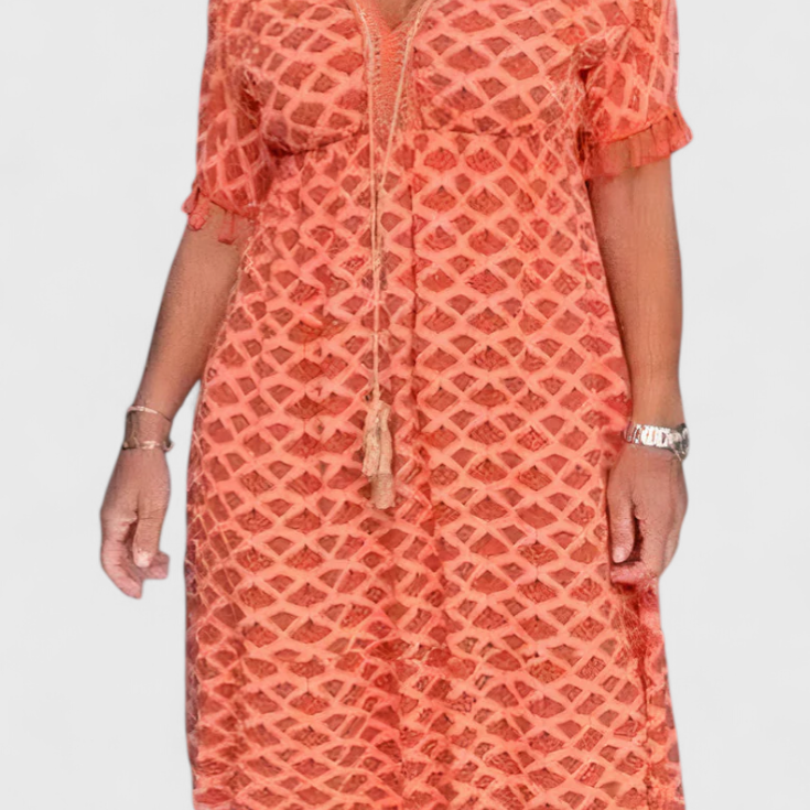 Kirra Vestido Boho Chic con Estampado Geométrico