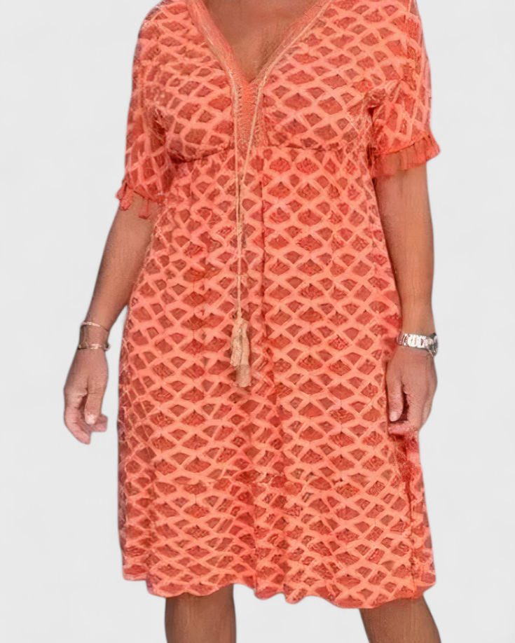 Kirra Vestido Boho Chic con Estampado Geométrico