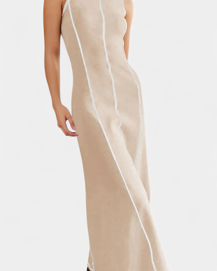 Santona Vestido Maxi Bicolor Sin Mangas
