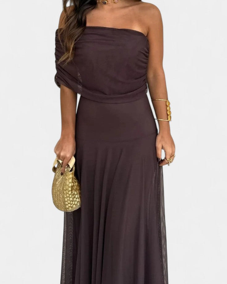 Jessamy Vestido Maxi Tie-Dye de Un Hombro