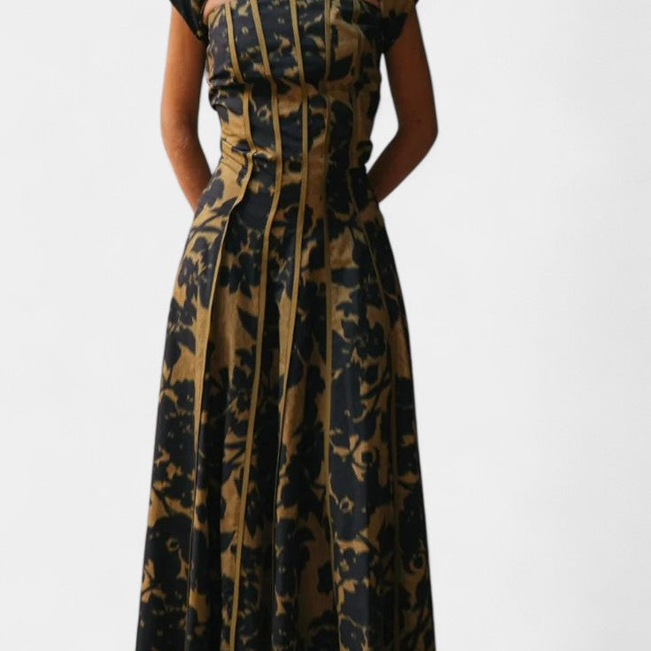 Vinnie Vestido Maxi Sin Mangas de Estampado Vintage