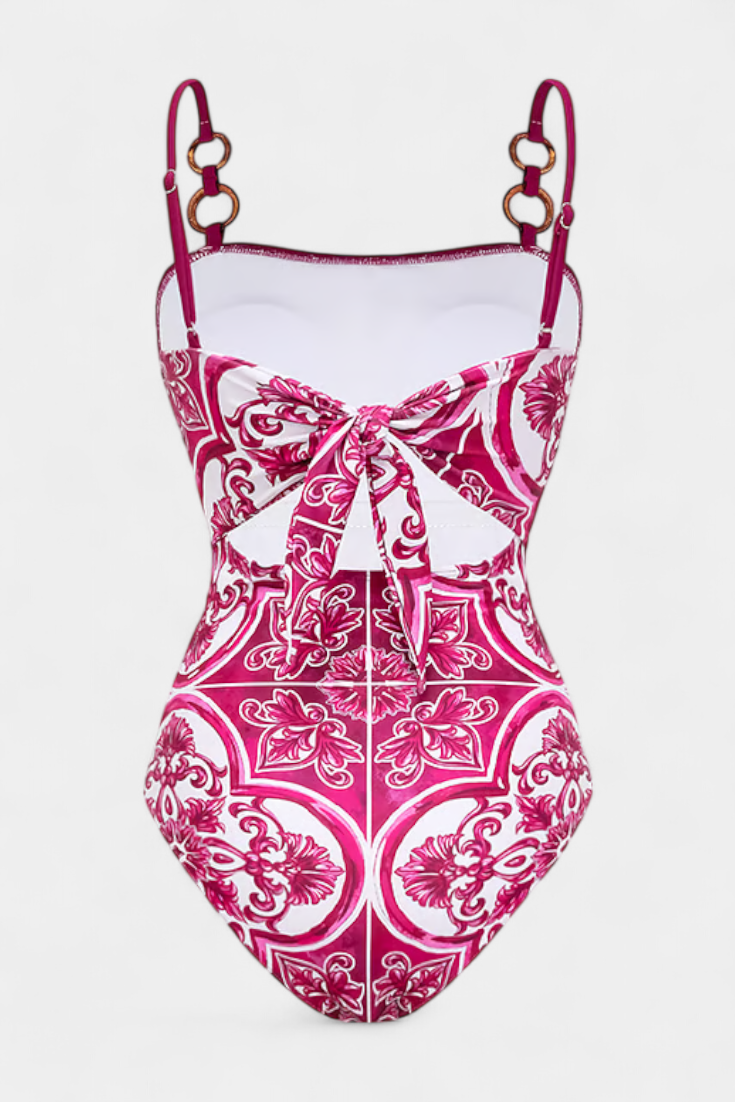 Ahria | Conjunto de Baño Estampado con Vestido de Tirantes