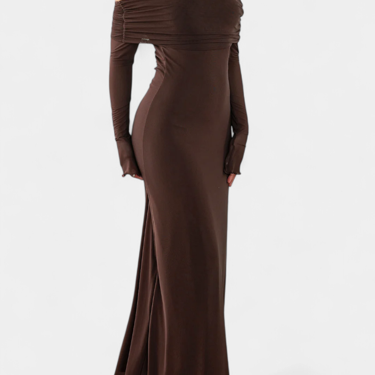 Lorelei Vestido Ajustado de Malla con Escote Recto