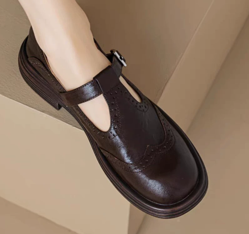 Velda™ - Elegantes Mary Janes de cuero