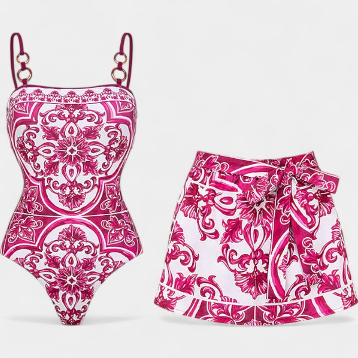 Ahriana | Conjunto de Traje de Baño de Una Pieza Floral