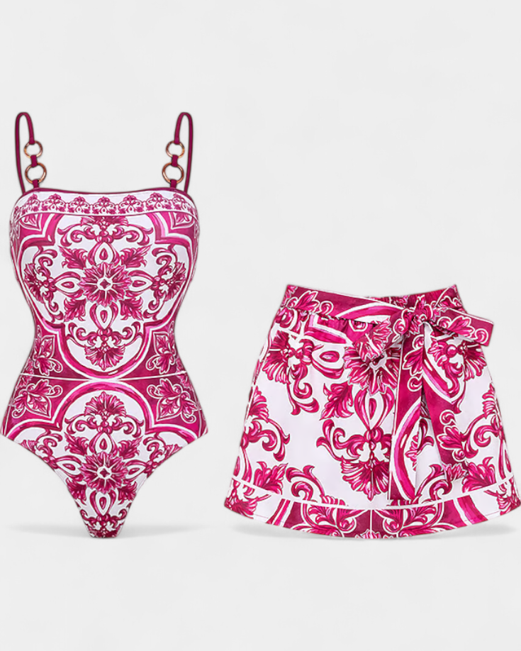 Ahriana | Conjunto de Traje de Baño de Una Pieza Floral