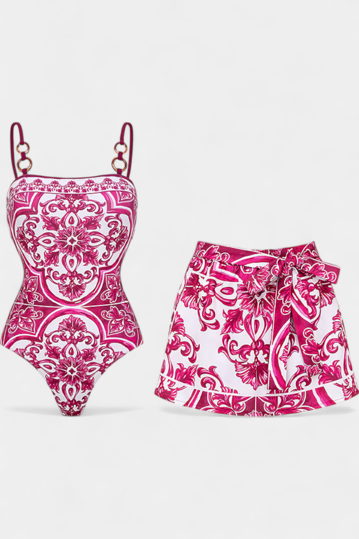 Ahriana | Conjunto de Traje de Baño de Una Pieza Floral