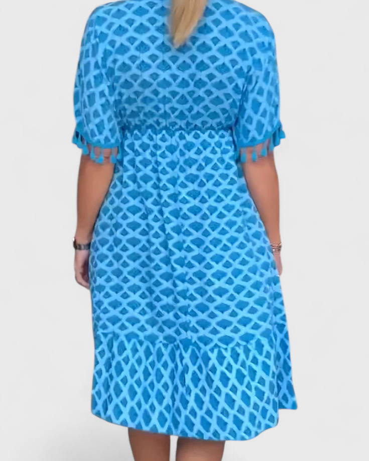 Kirra Vestido Boho Chic con Estampado Geométrico