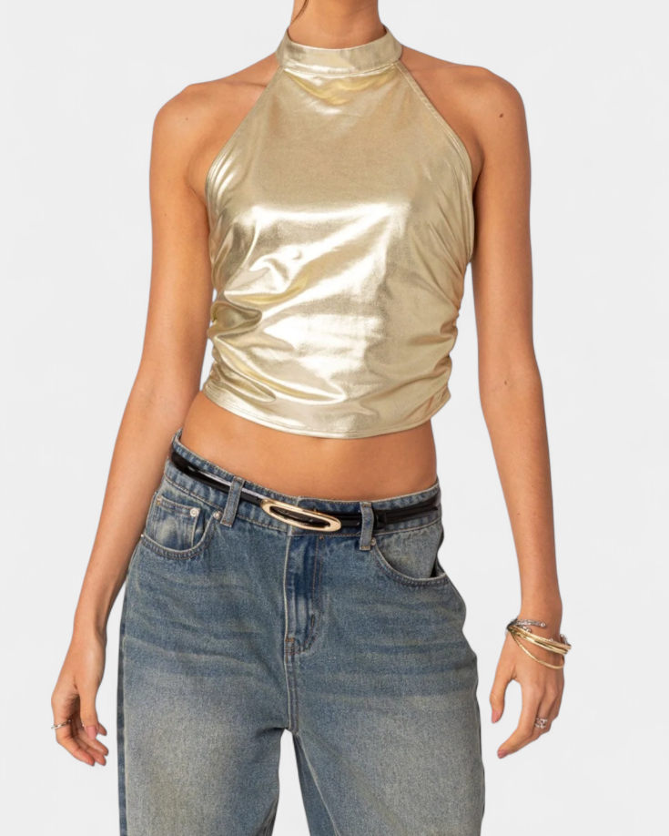 Anna | Top Halter Metálico Karter