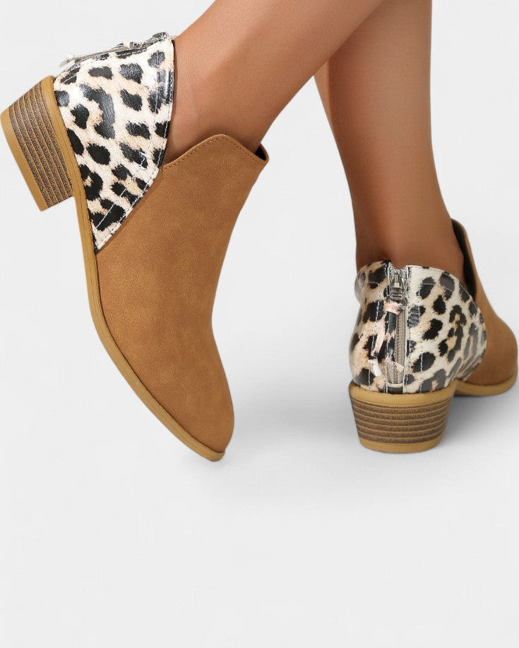 Janicee Botas Ortopédicas con Estampado de Leopardo