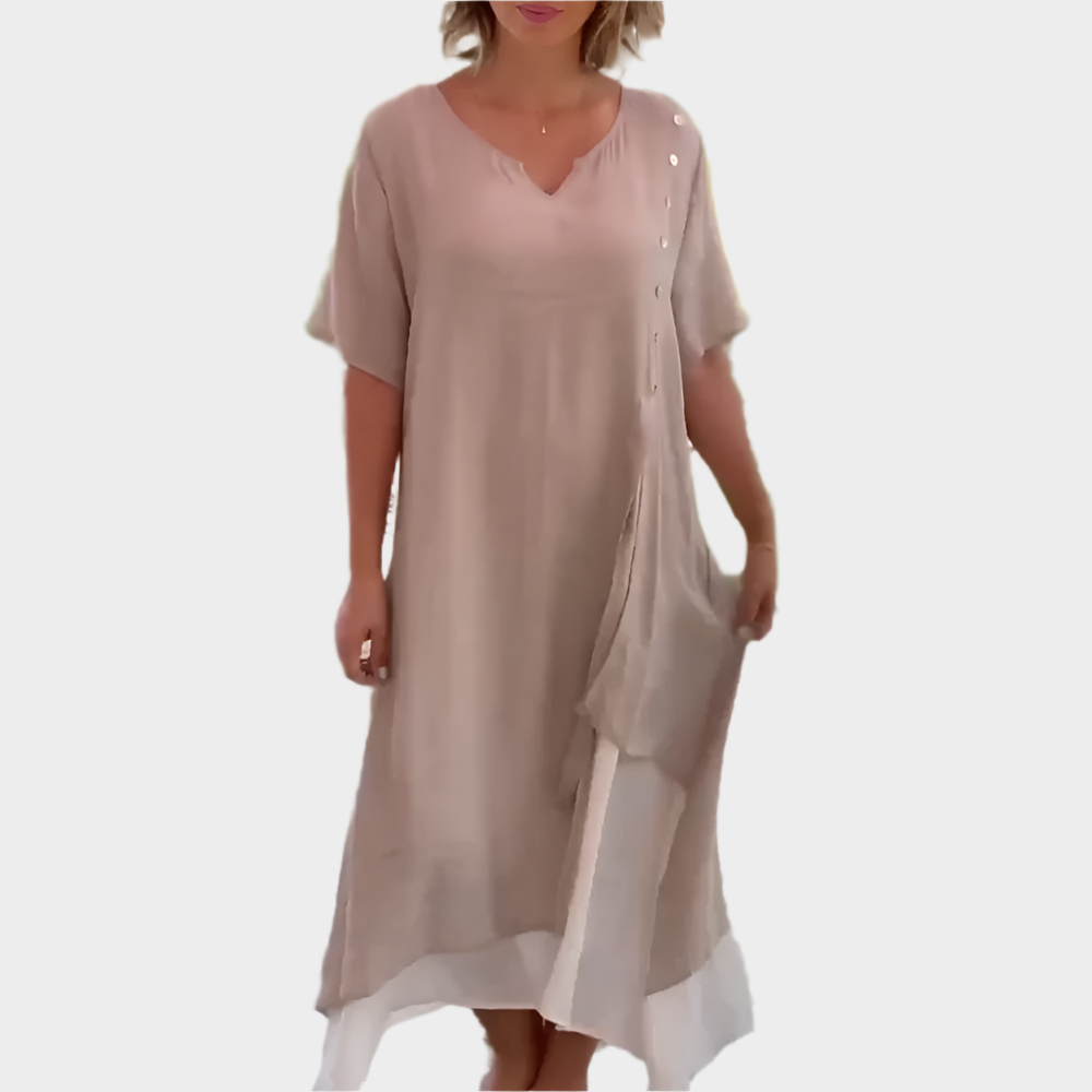 Vestido Maxi Clásico en Color Sólido