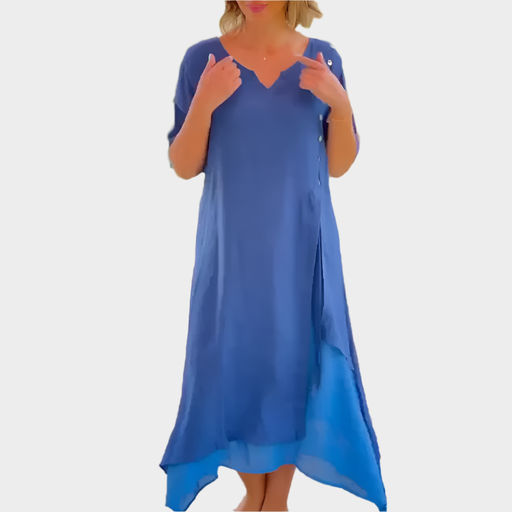 Vestido Maxi Clásico en Color Sólido