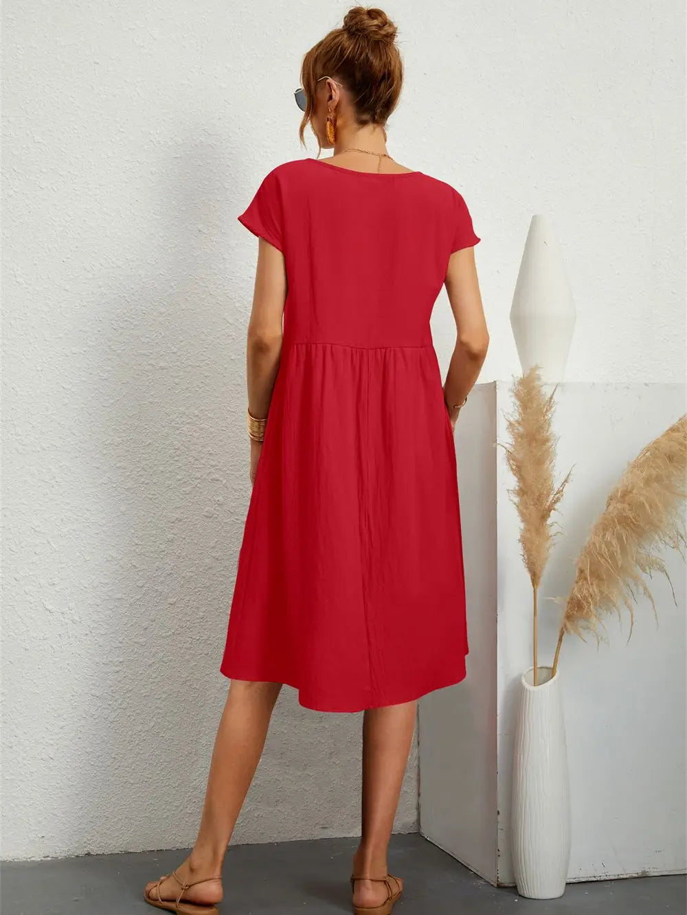 Sage – Vestido informal con bolsillos